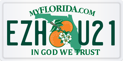 FL license plate EZHU21