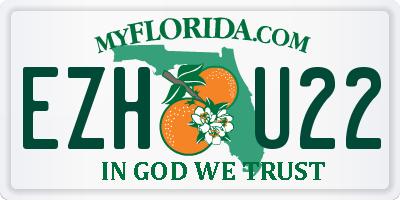 FL license plate EZHU22
