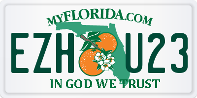 FL license plate EZHU23