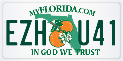 FL license plate EZHU41