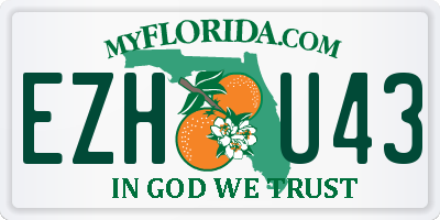 FL license plate EZHU43