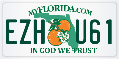 FL license plate EZHU61