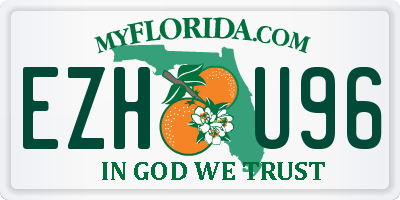 FL license plate EZHU96
