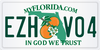 FL license plate EZHV04