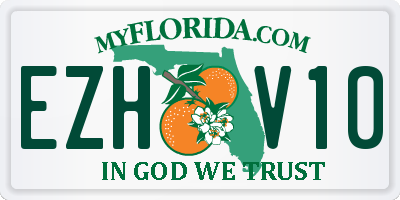 FL license plate EZHV10