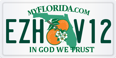 FL license plate EZHV12