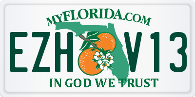FL license plate EZHV13
