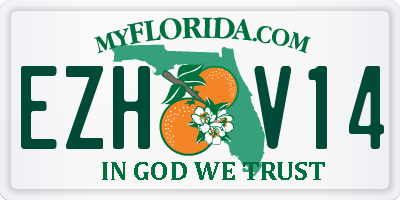 FL license plate EZHV14