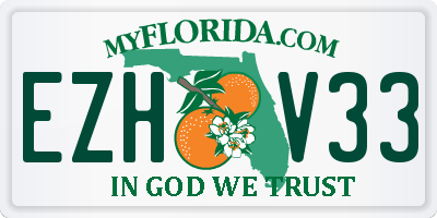 FL license plate EZHV33