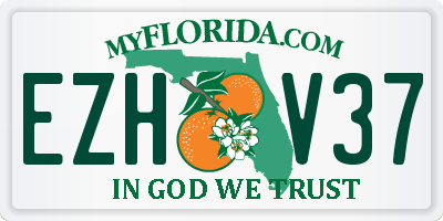 FL license plate EZHV37