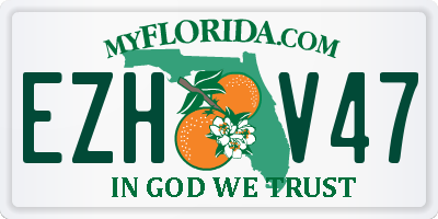 FL license plate EZHV47