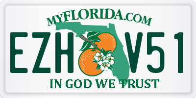FL license plate EZHV51