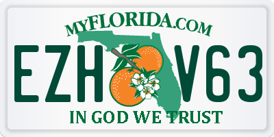 FL license plate EZHV63