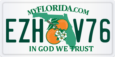 FL license plate EZHV76