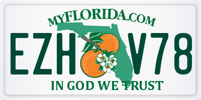 FL license plate EZHV78