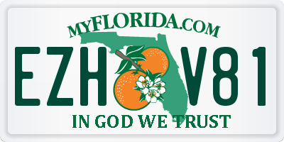 FL license plate EZHV81