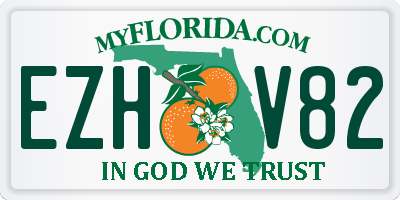 FL license plate EZHV82