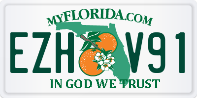 FL license plate EZHV91