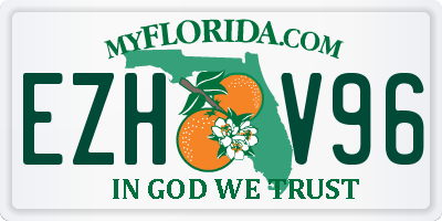 FL license plate EZHV96