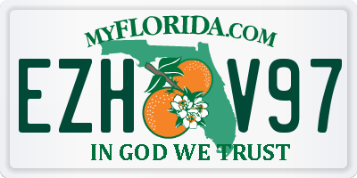 FL license plate EZHV97