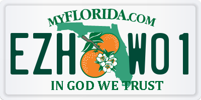 FL license plate EZHW01