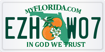 FL license plate EZHW07