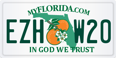 FL license plate EZHW20