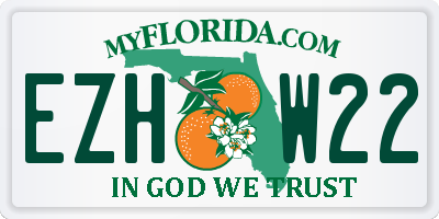 FL license plate EZHW22