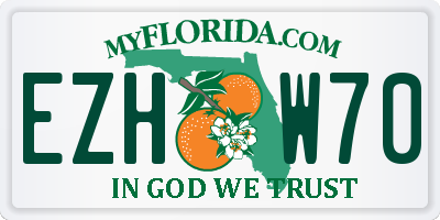 FL license plate EZHW70
