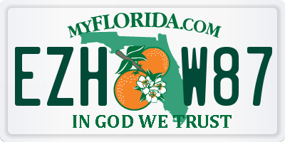FL license plate EZHW87