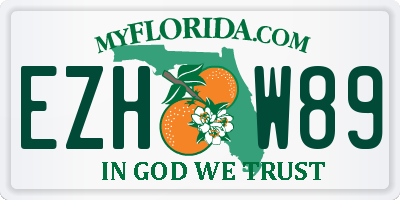 FL license plate EZHW89