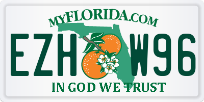 FL license plate EZHW96
