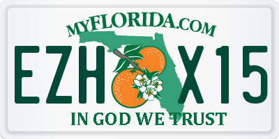 FL license plate EZHX15