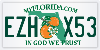 FL license plate EZHX53