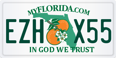 FL license plate EZHX55
