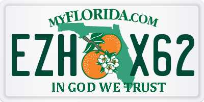 FL license plate EZHX62