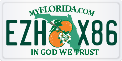 FL license plate EZHX86
