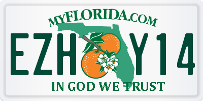 FL license plate EZHY14