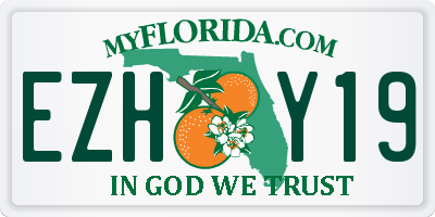 FL license plate EZHY19