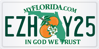 FL license plate EZHY25