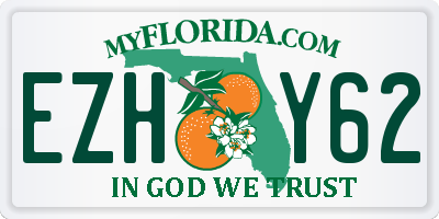 FL license plate EZHY62