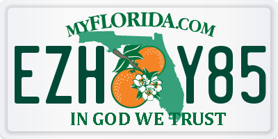 FL license plate EZHY85
