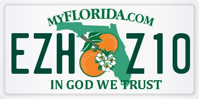 FL license plate EZHZ10