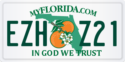 FL license plate EZHZ21