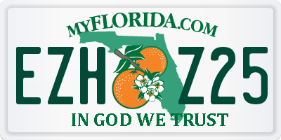 FL license plate EZHZ25