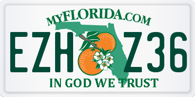 FL license plate EZHZ36