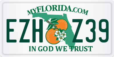 FL license plate EZHZ39