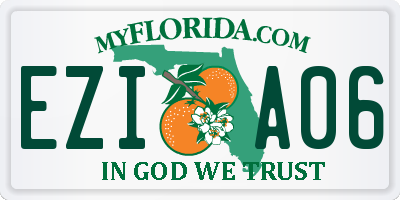FL license plate EZIA06