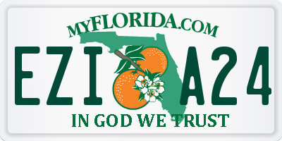 FL license plate EZIA24