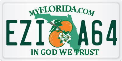 FL license plate EZIA64